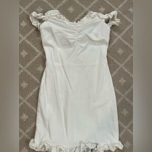 White ruffle dress